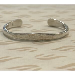 James Avery Retired Sterling Silver Hammered Cuff Bracelet 23.5 grams